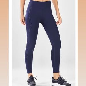Seamless Mid-Rise Jacquard 7/8 Leggings